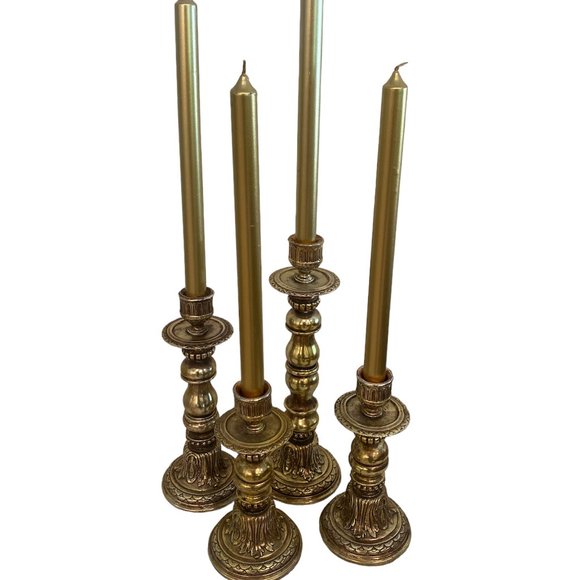 Accents Brass Gold Candlestick Holders Poshmark